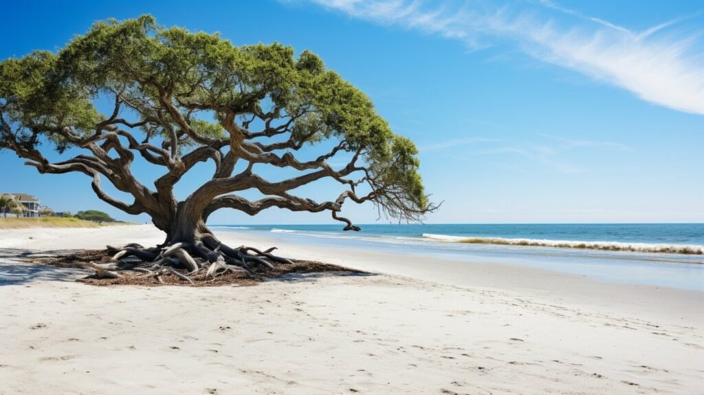 Coastal view of Live Oak tree