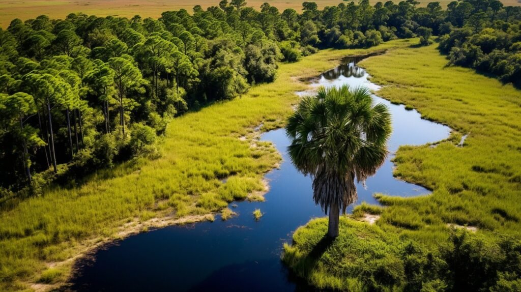 Sabal Palm in a vibrant ecosystem