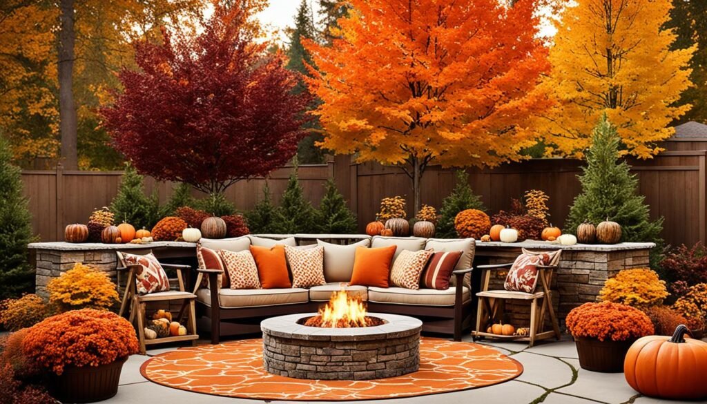 Autumn decor with warm color palette