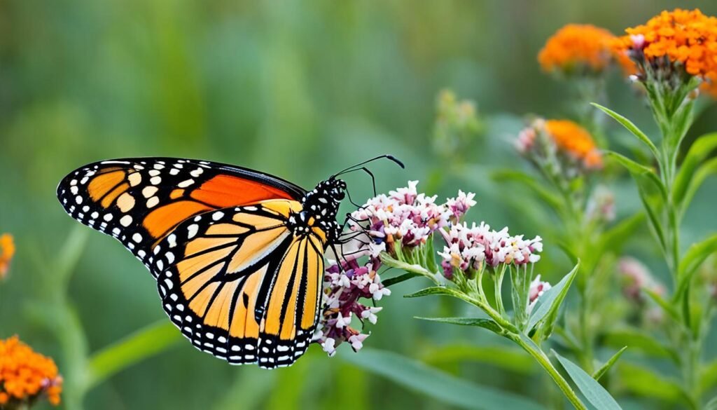 Butterfly on butterfly-friendly plants