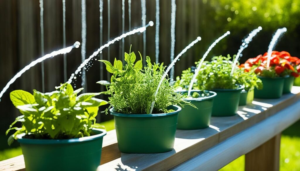 Container herb watering techniques