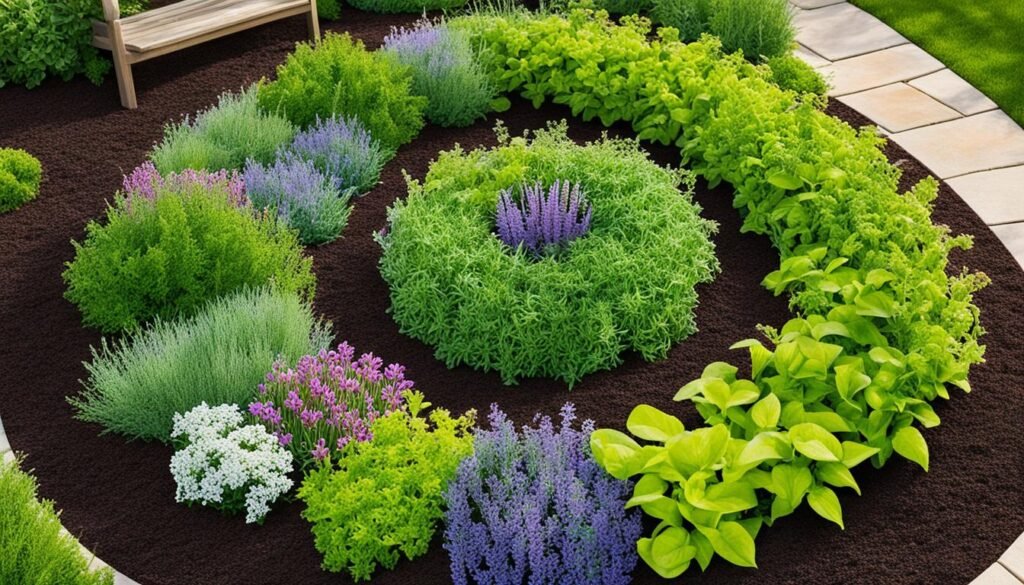 Herb spiral garden