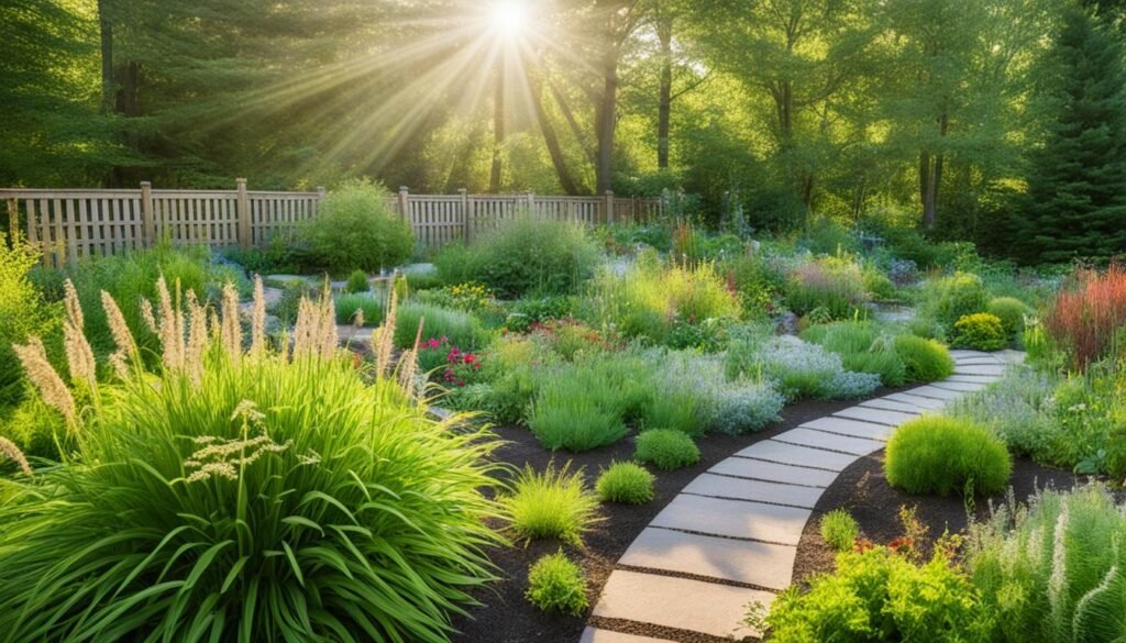 Native plants in a garden