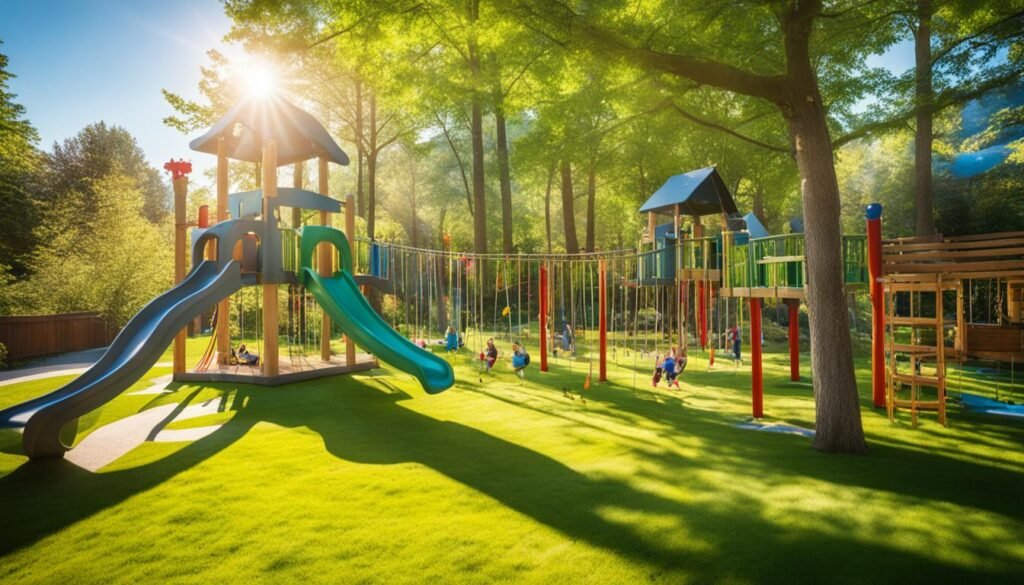 Nature play in eco-friendly playground