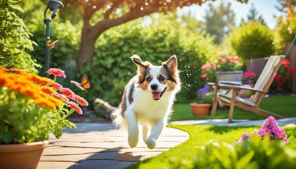 Pet enrichment in a garden