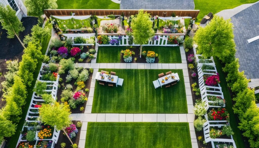 DIY landscaping for backyard wedding