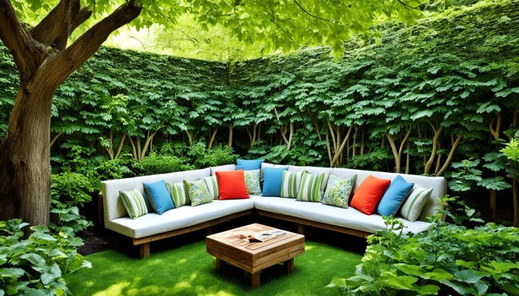 outdoor privacy in garden layout