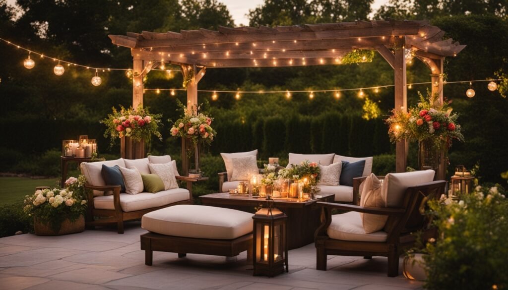 outdoor wedding seating